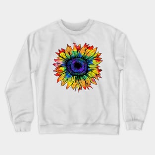 Tie Dye Sunflower Crewneck Sweatshirt